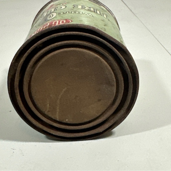 Vintage DuPont White Wall Tire Cleaner  Tin Can "7" Car Auto Graphics Feels Full - Picture 7 of 8